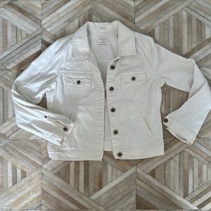 J Crew White Denim Jacket